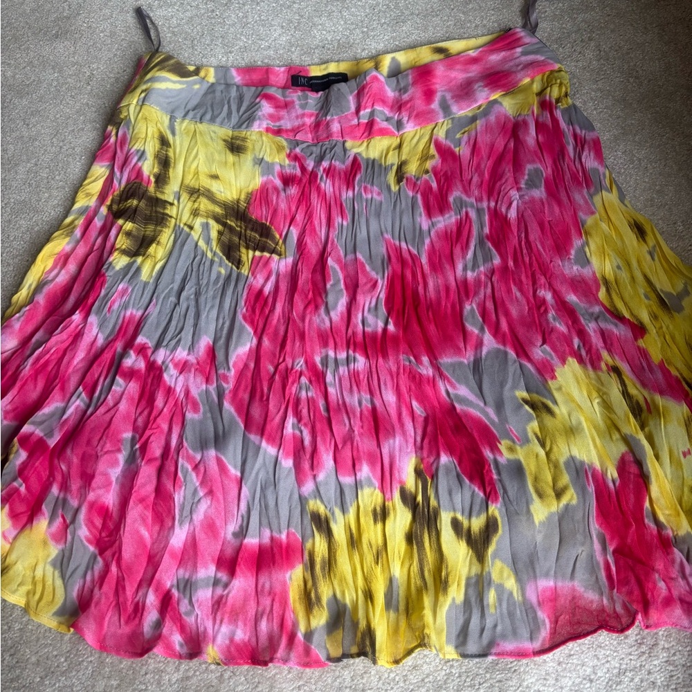 Vibrant Pink and Yellow Women's Skirt